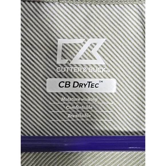 Cutter & Buck CB DryTec Men’s XL Snap Polo Gray Brown Stripe UV Quick-Dry - Picture 4 of 16
